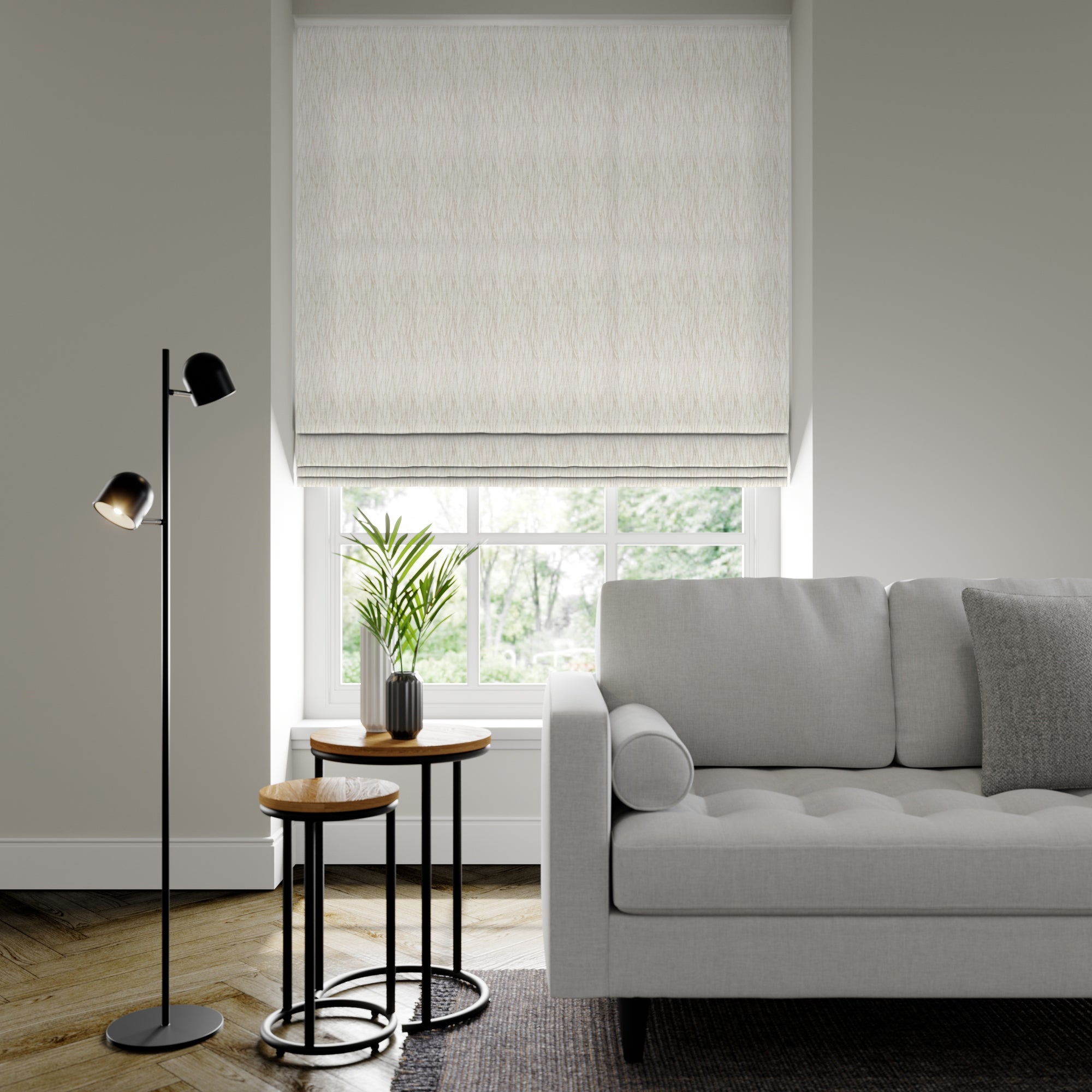 Linear Made to Measure Roman Blind Linear Natural