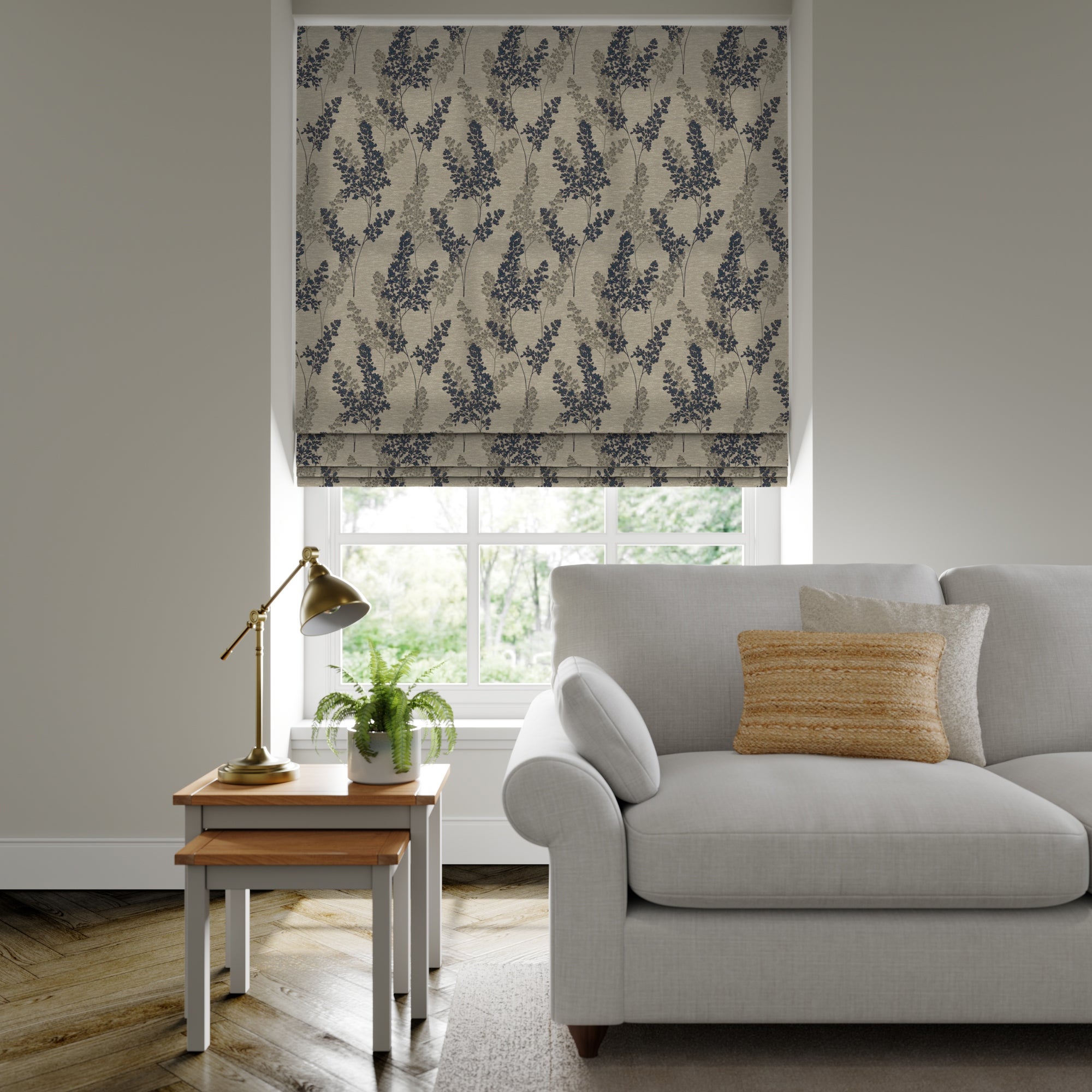 Leah Made to Measure Roman Blind Leah Navy