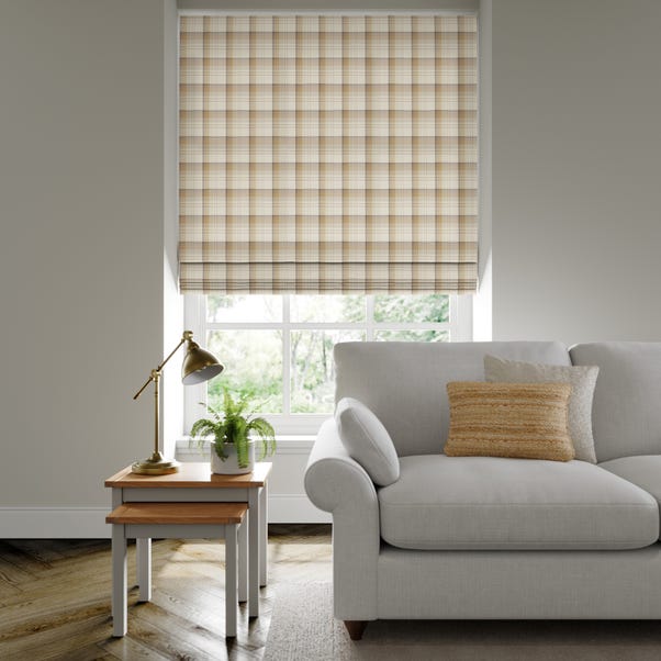 Highland Check Made to Measure Roman Blind Highland Check Ochre