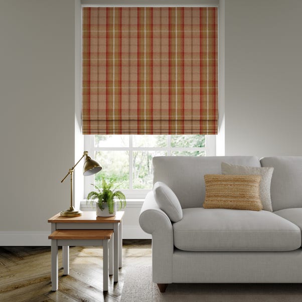 Highland Check Made to Measure Roman Blind Highland Check Rust