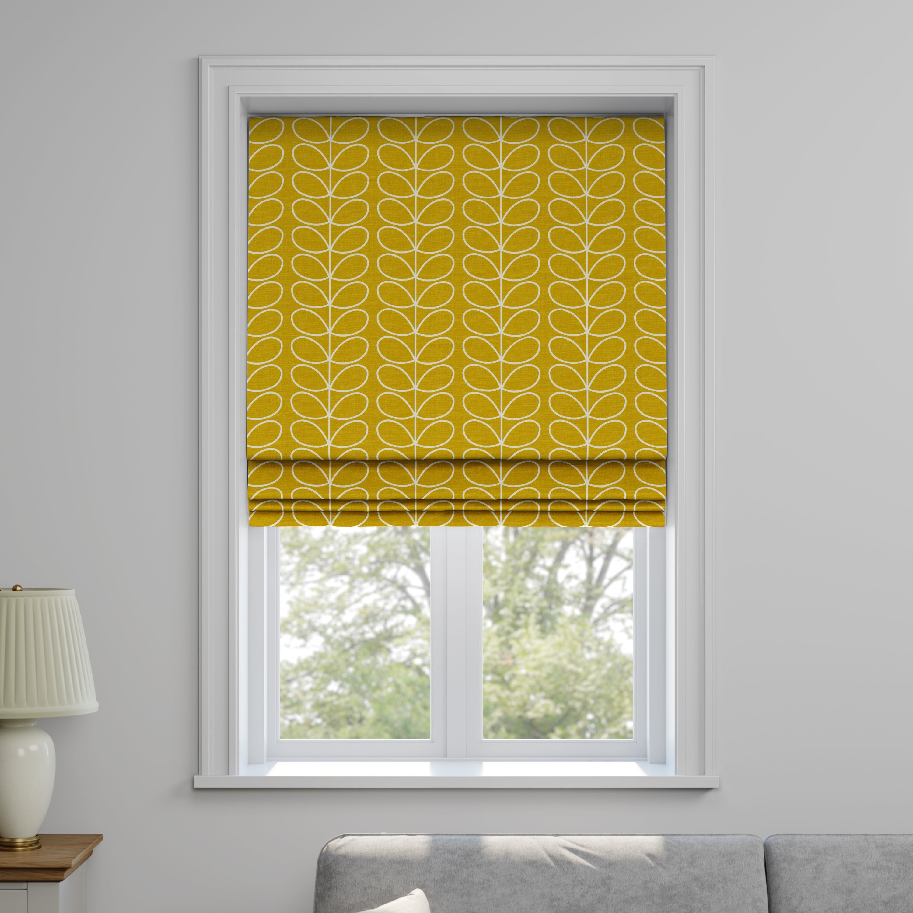 Orla Kiely Linear Stem Made to Measure Roman Blind Orla Kiely Linear Stem Dandelion