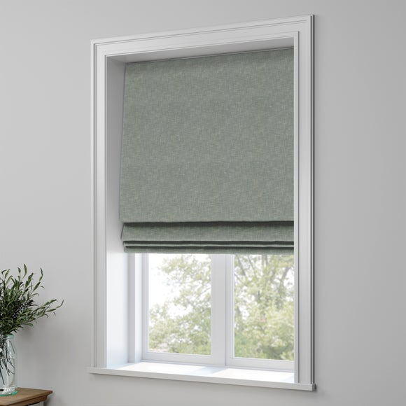 Hessian Made to Measure Roman Blind Hessian Duck Egg