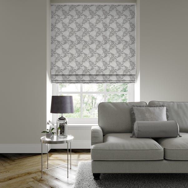 Marble Made to Measure Roman Blind Marble Silver