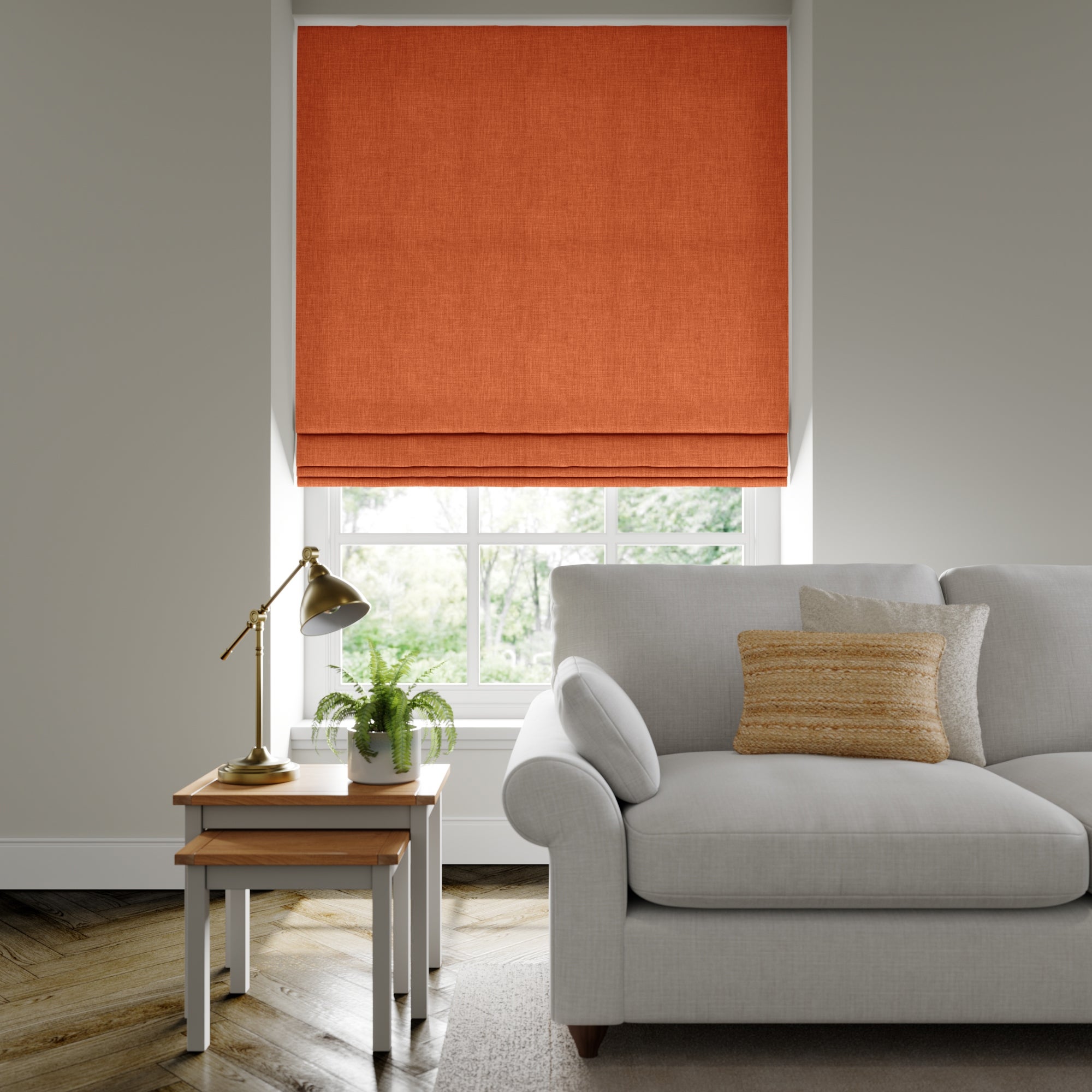 Linoso Made to Measure Roman Blind Linoso Cayenne