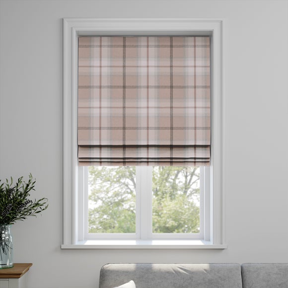 Highland Check Made to Measure Roman Blind Highland Check Blush