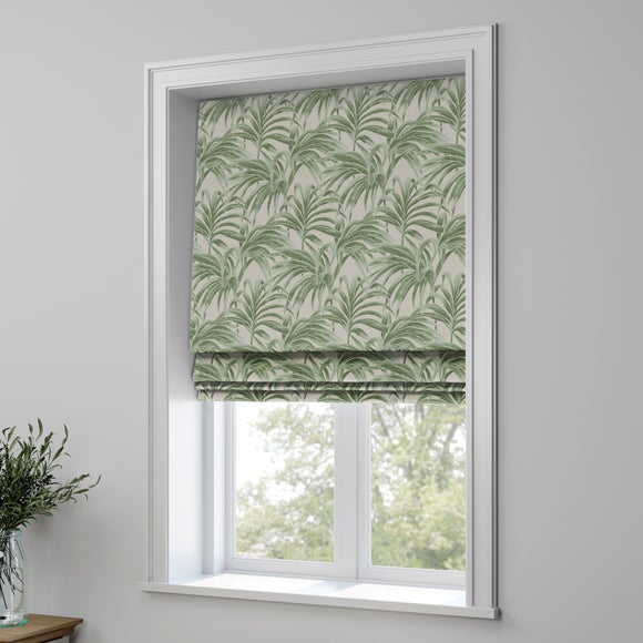 Palm Jacquard Made to Measure Roman Blind Palm Jacquard Green