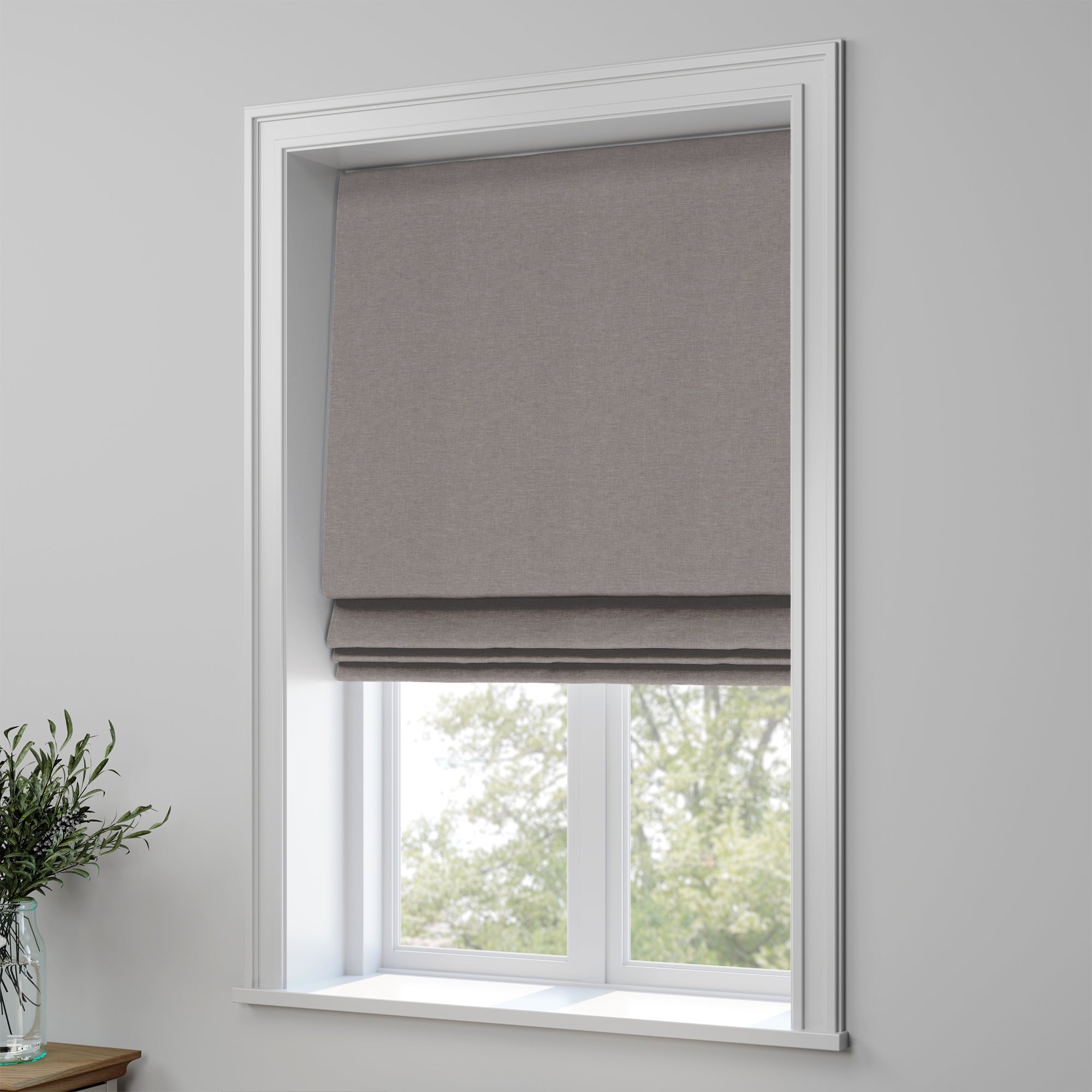 Lunar Made to Measure Roman Blind Lunar Fog