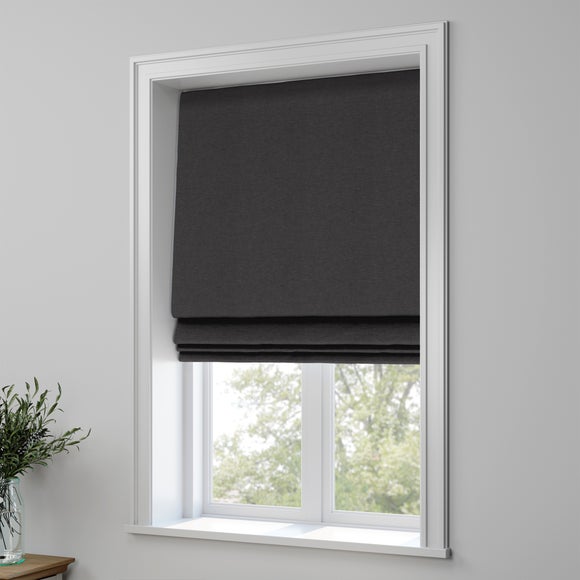 Lunar Made to Measure Roman Blind Lunar Charcoal