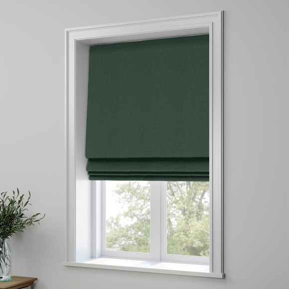 Lunar Made to Measure Roman Blind Bottle Green