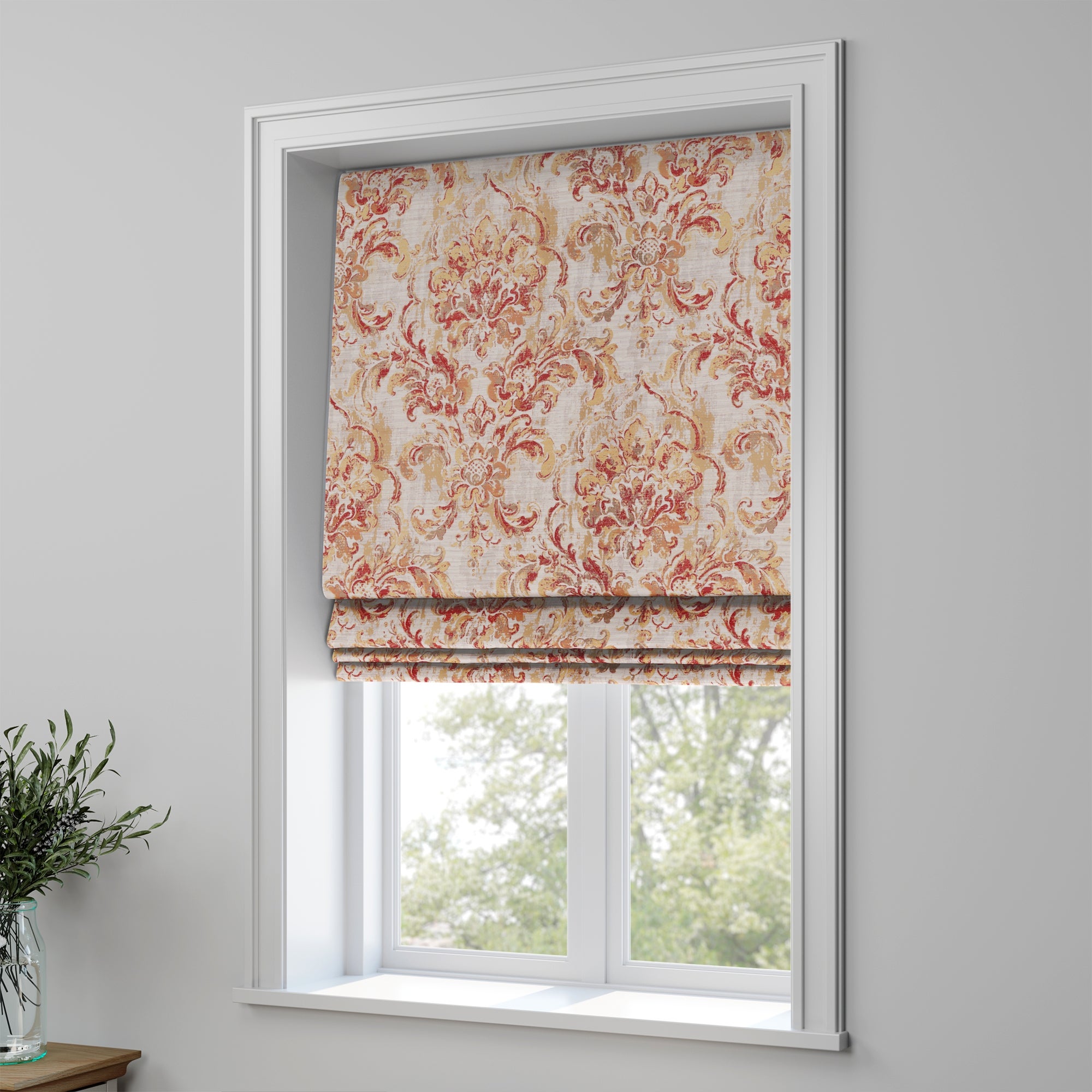 Paris Made to Measure Roman Blind Paris Red