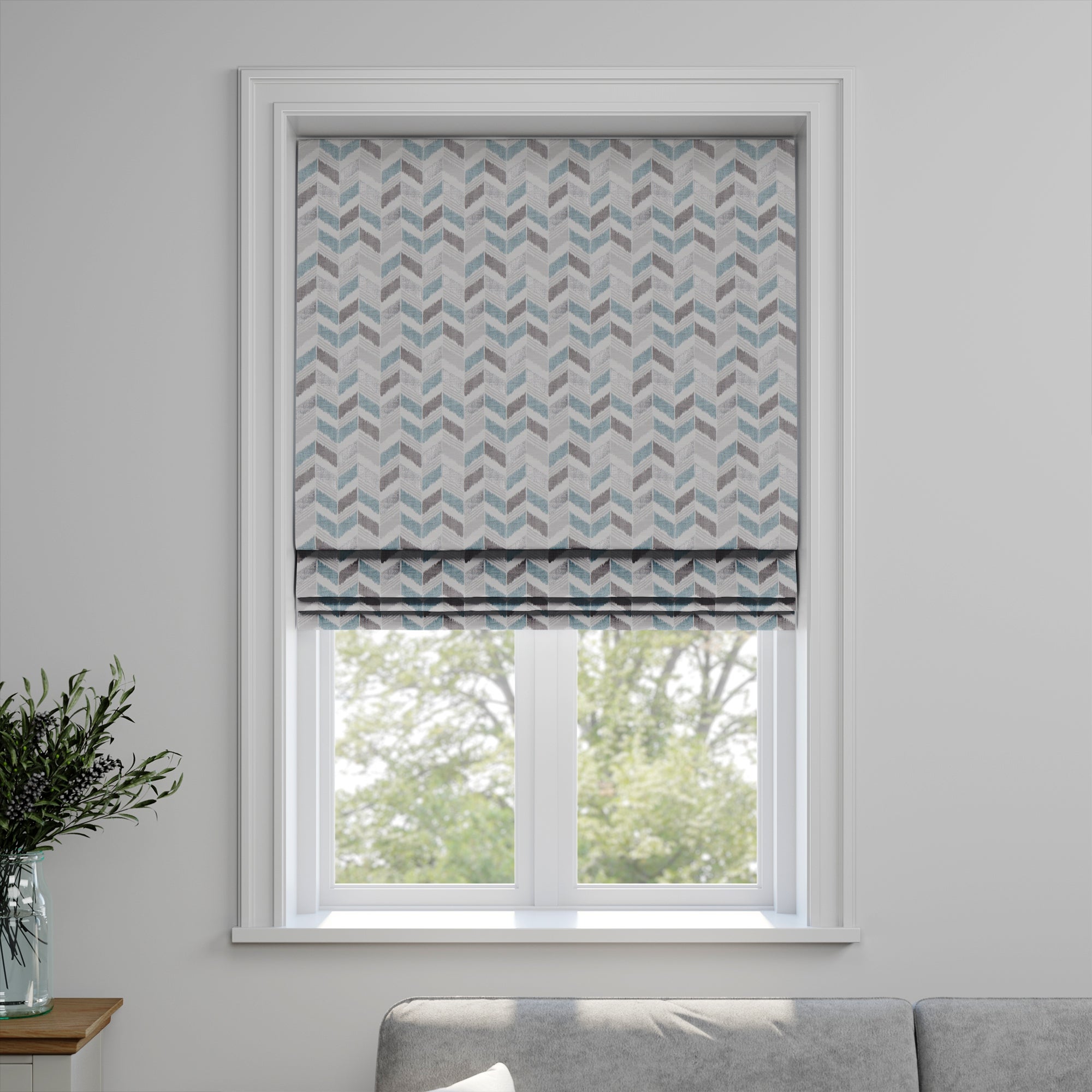 Zena Made to Measure Roman Blind Zena Duck Egg