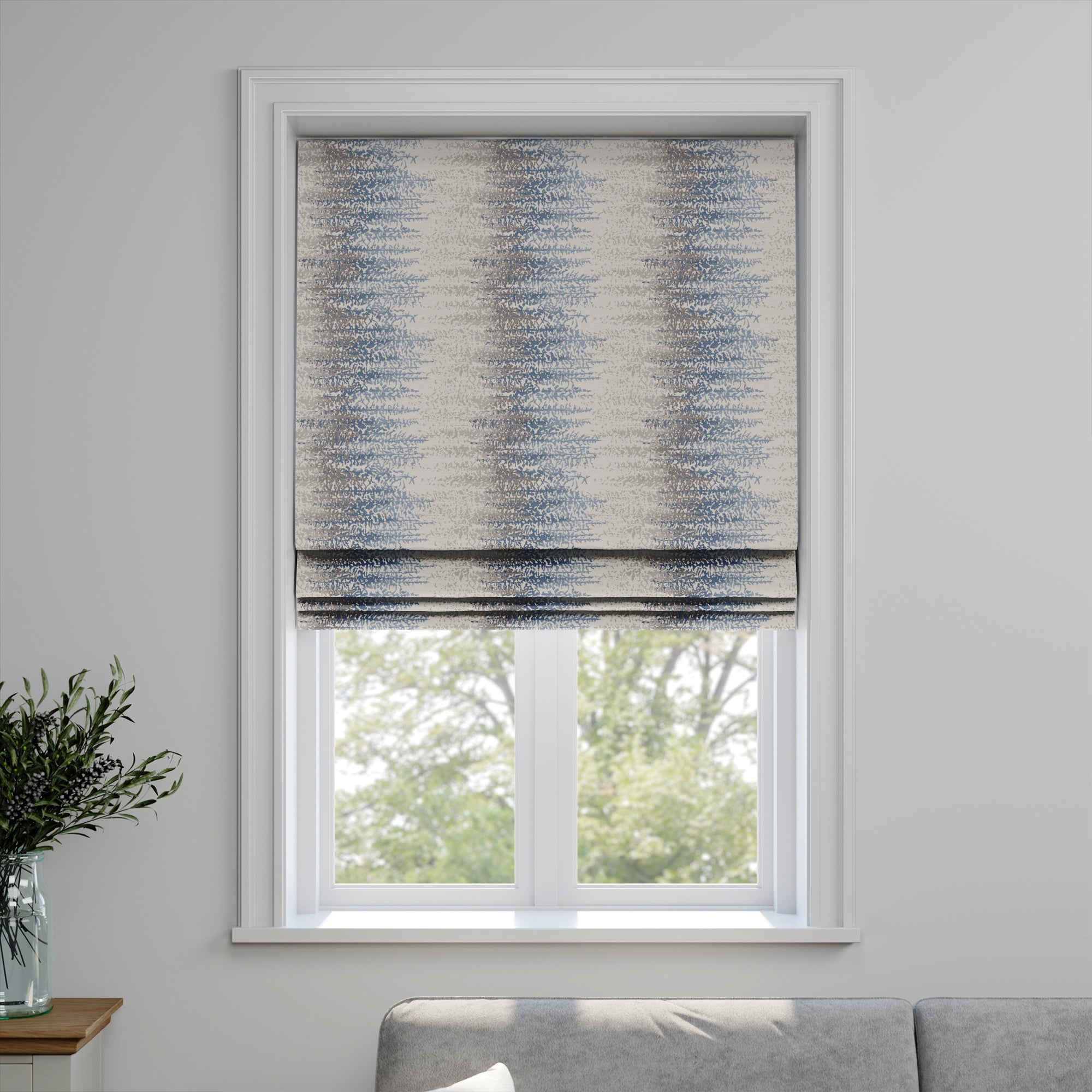 Byron Made to Measure Roman Blind Byron Blue