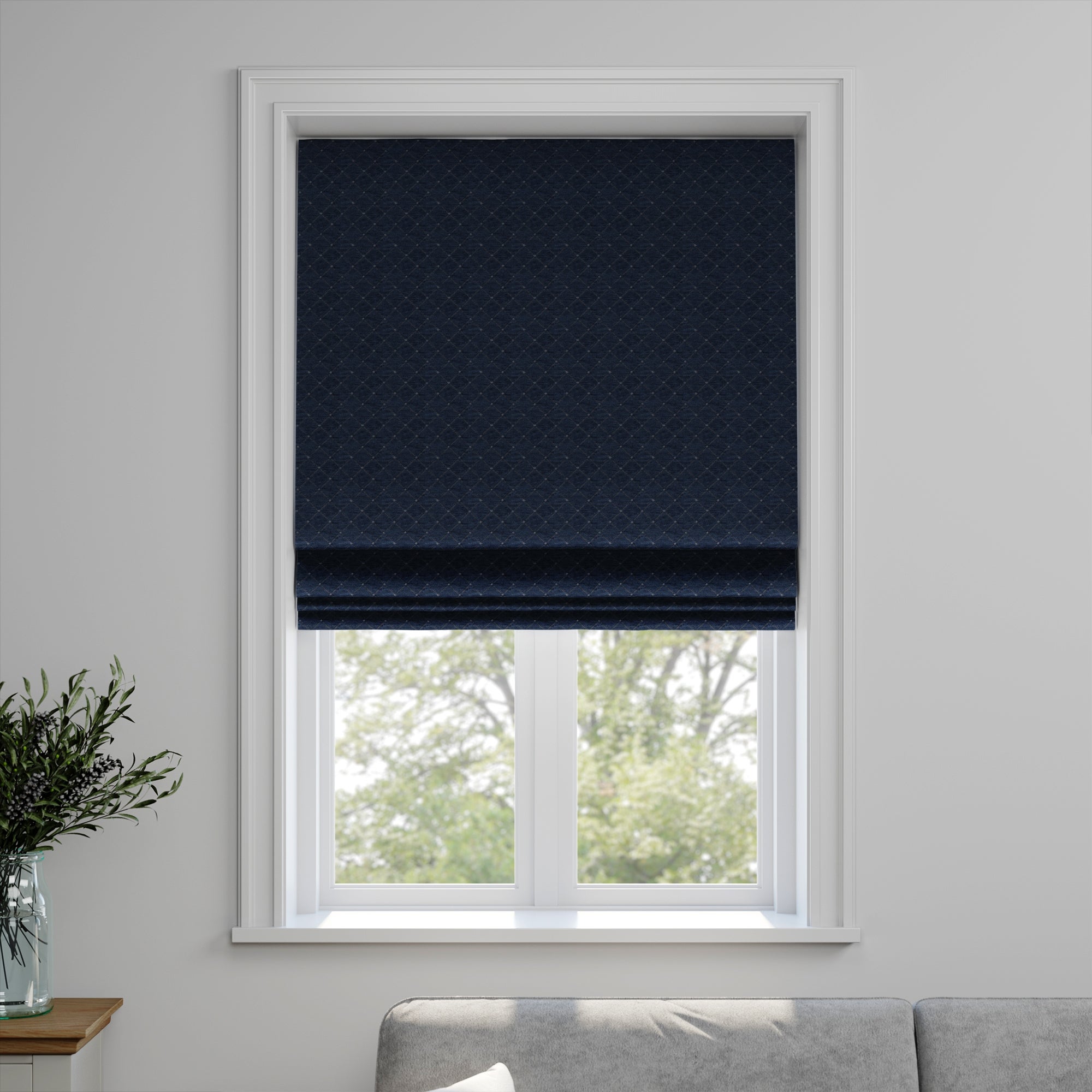 Solitaire Made to Measure Roman Blind Solitaire Navy