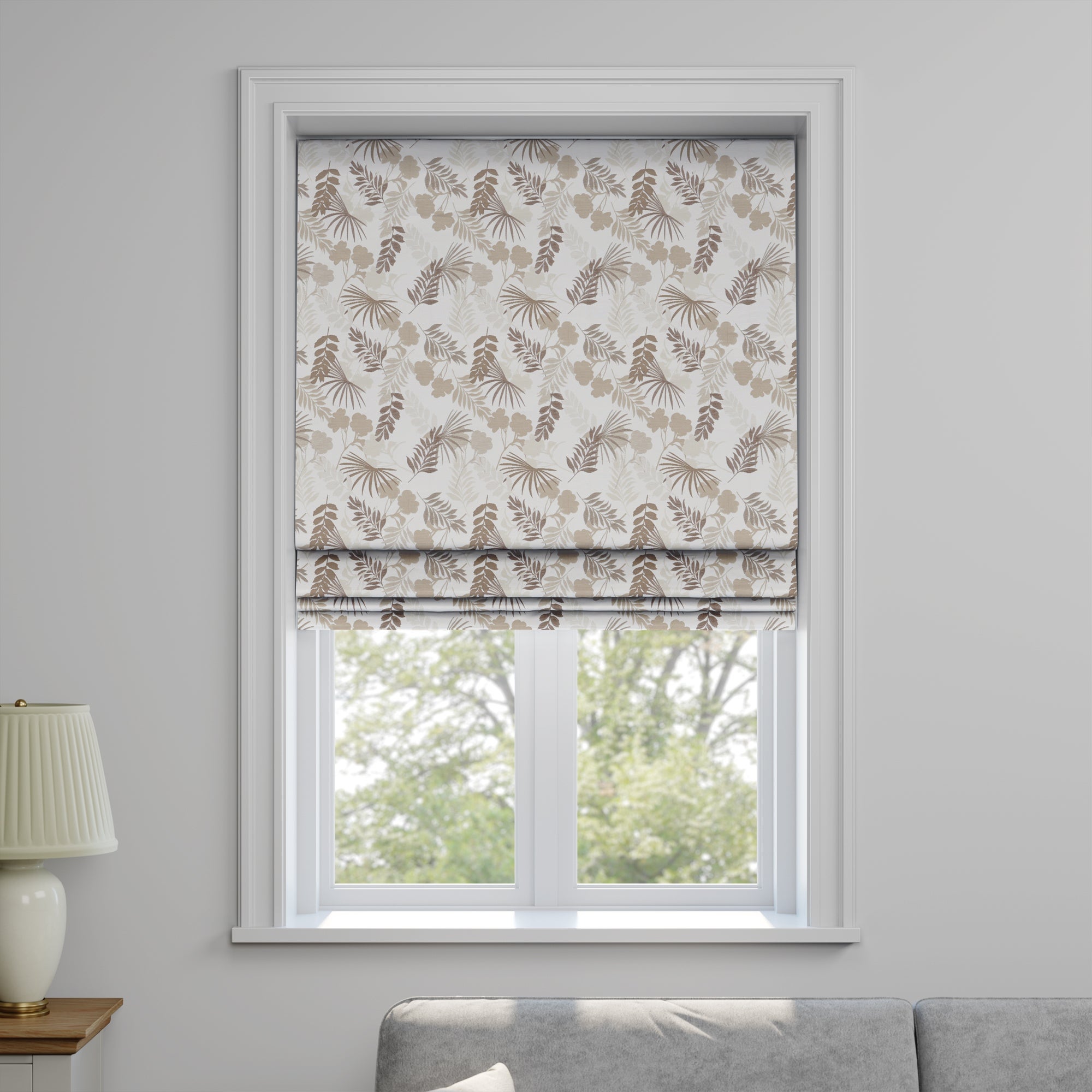 Tropical Made to Measure Roman Blind Tropical Natural