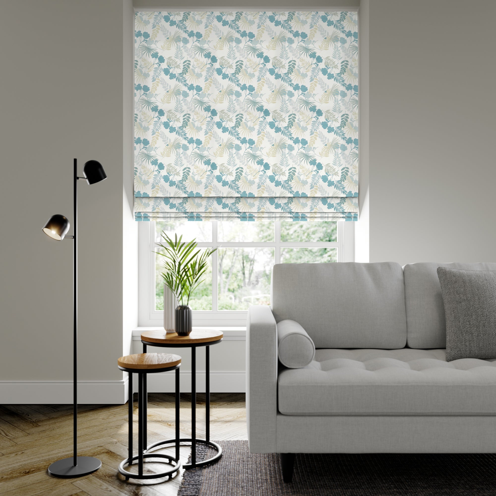 Tropical Made to Measure Roman Blind