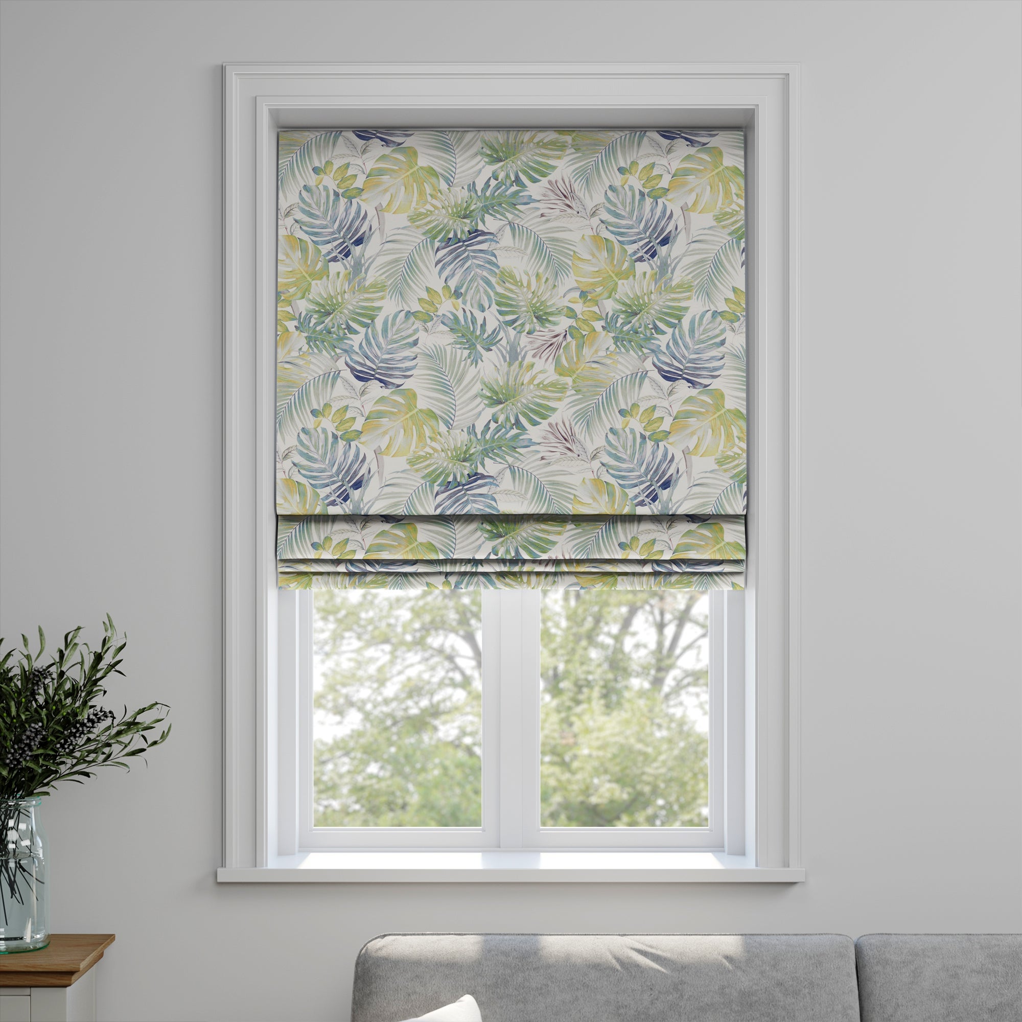 Panama Made to Measure Roman Blind Panama Green