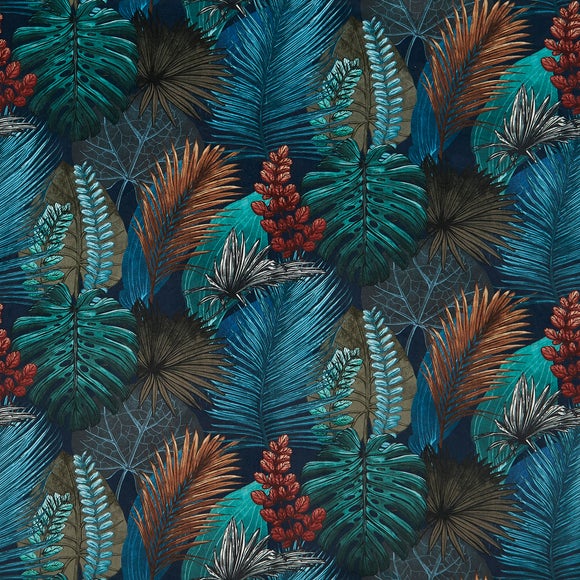 Rainforest Made to Measure Curtains Rainforest Teal