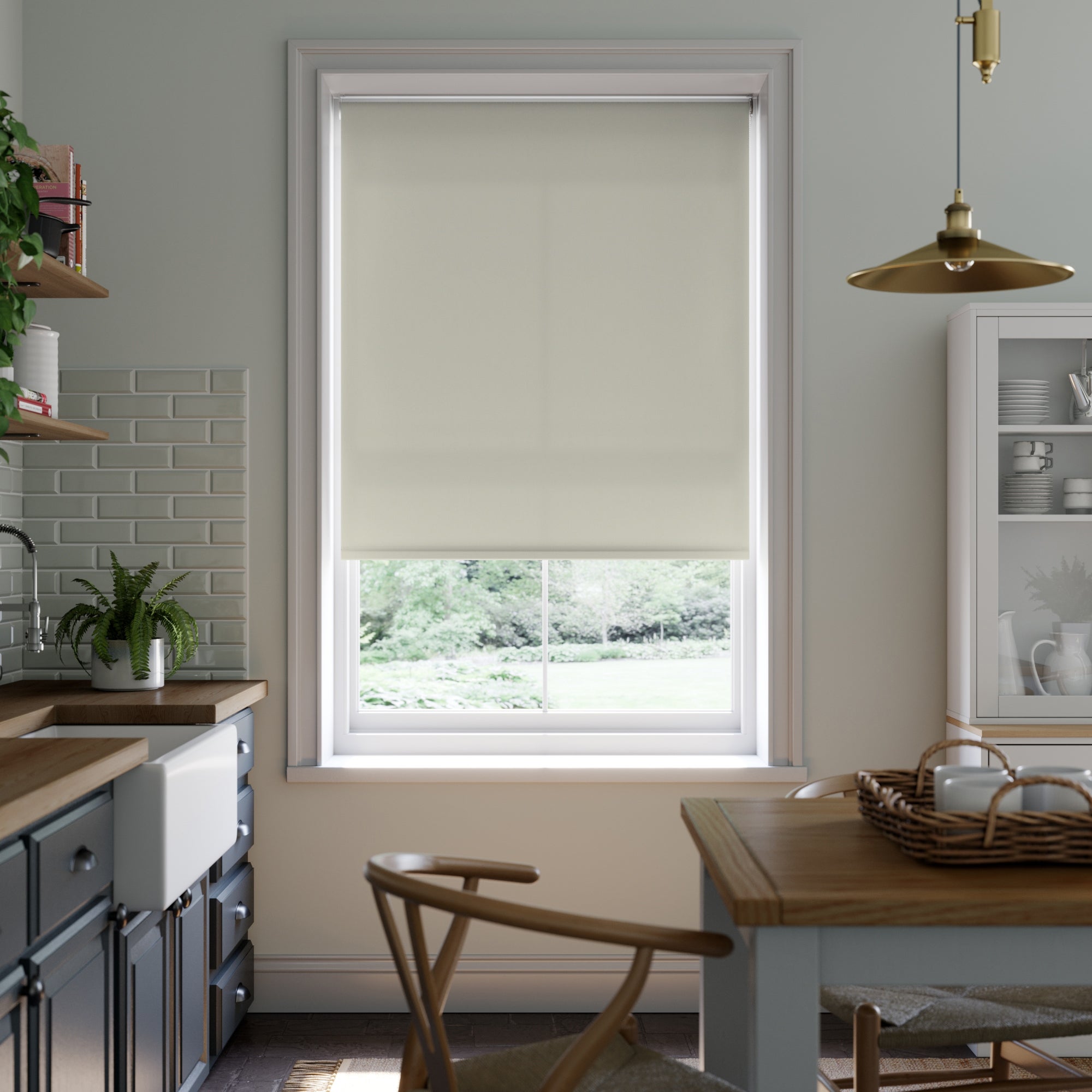 Aura Made to Measure Fire Retardant Daylight Roller Blind Aura Taupe