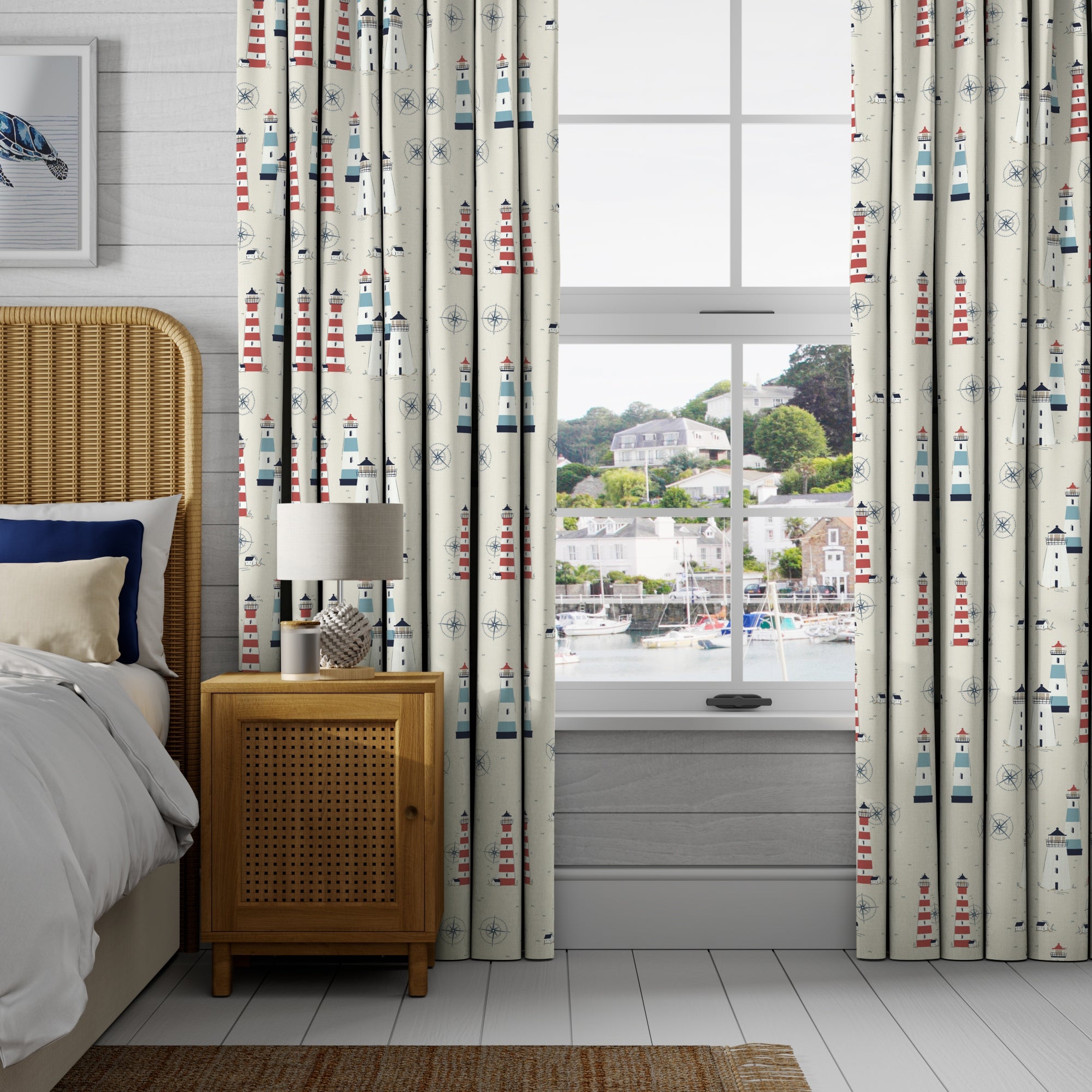 Coastal Lundy Made to Measure Curtains Lundy Multi