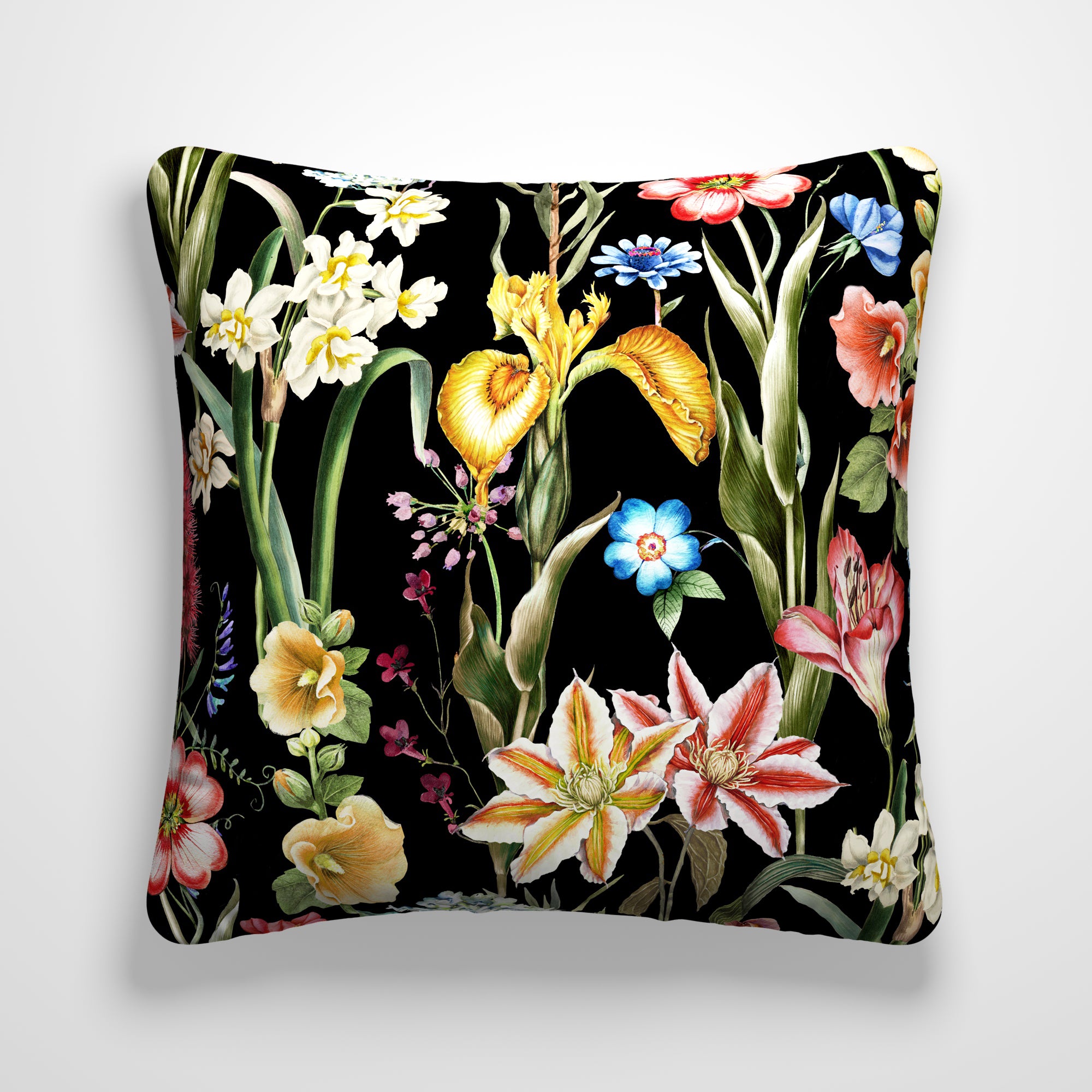Maximalist Tropical Made to Order Cushion Cover Tropical Black