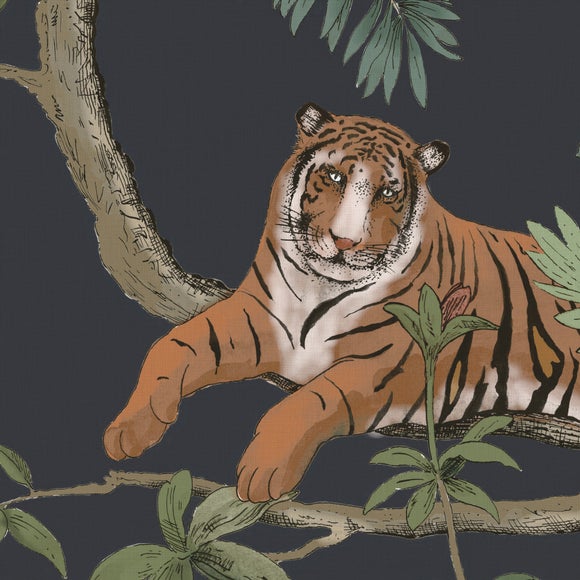 Maximalist Bengal Made to Measure Curtains Bengal Slate