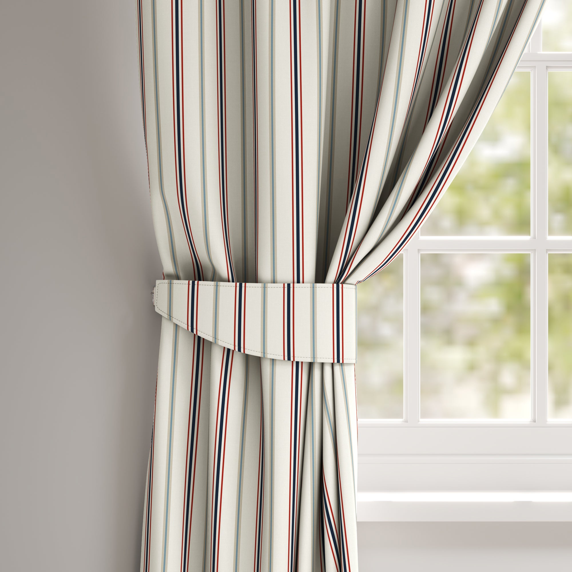 Coastal Salcombe Stripe Made To Order Tieback Salcombe Stripe Multi