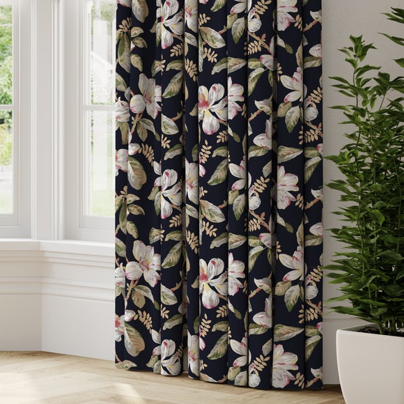 Maximalist Magnolia Made to Measure Curtains Magnolia Black