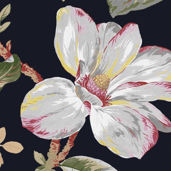 Maximalist Magnolia Made to Measure Curtains Magnolia Black