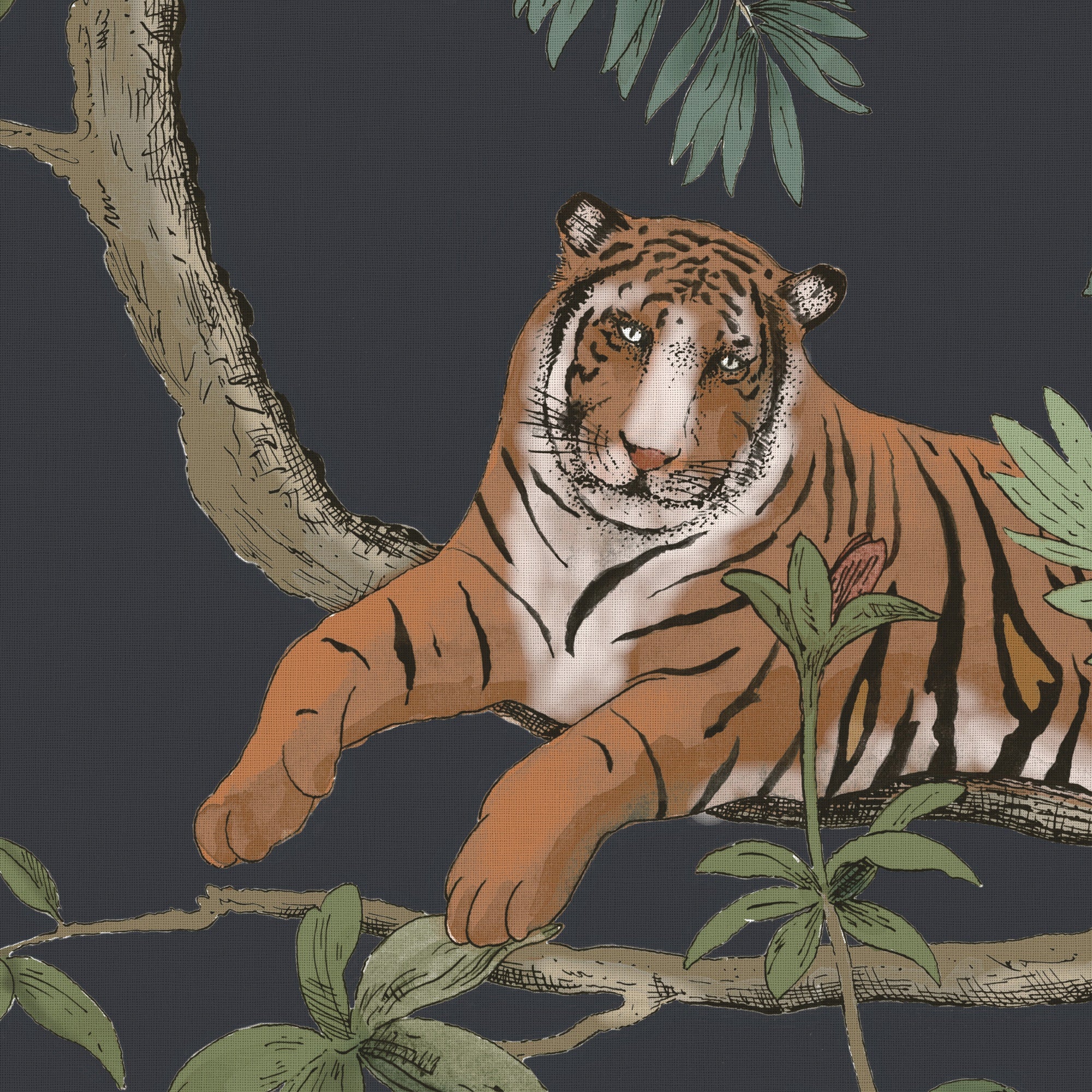 Maximalist Bengal Made to Measure Roman Blind Bengal Slate