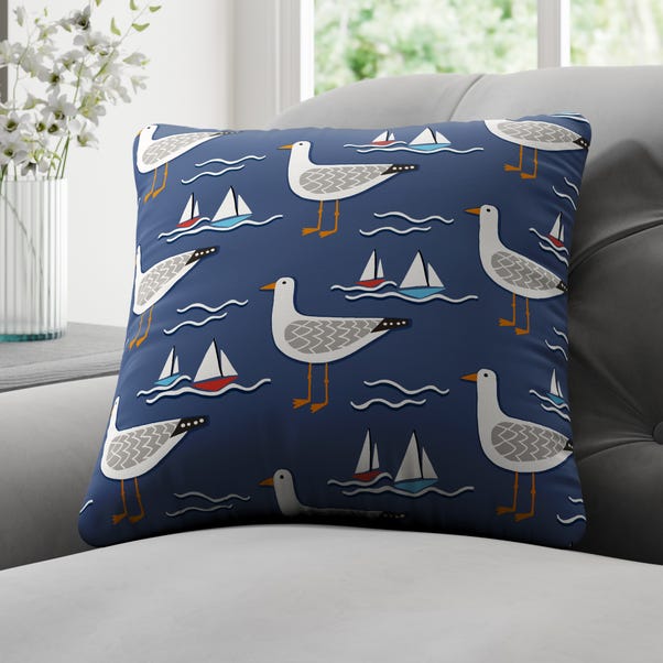 Coastal Gull Made to Order Cushion Cover Gull Navy