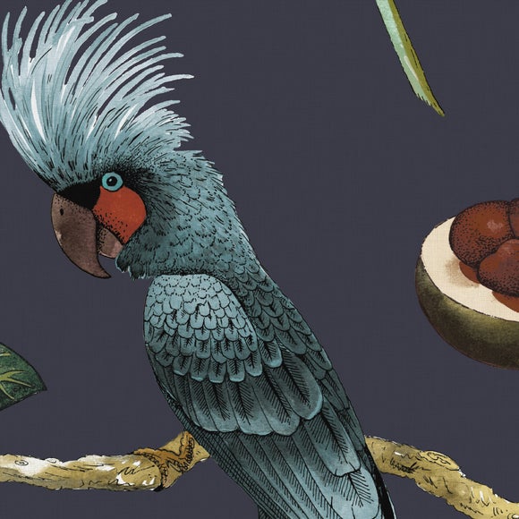 Maximalist Cockatoo Made to Measure Roman Blind Cockatoo Ink