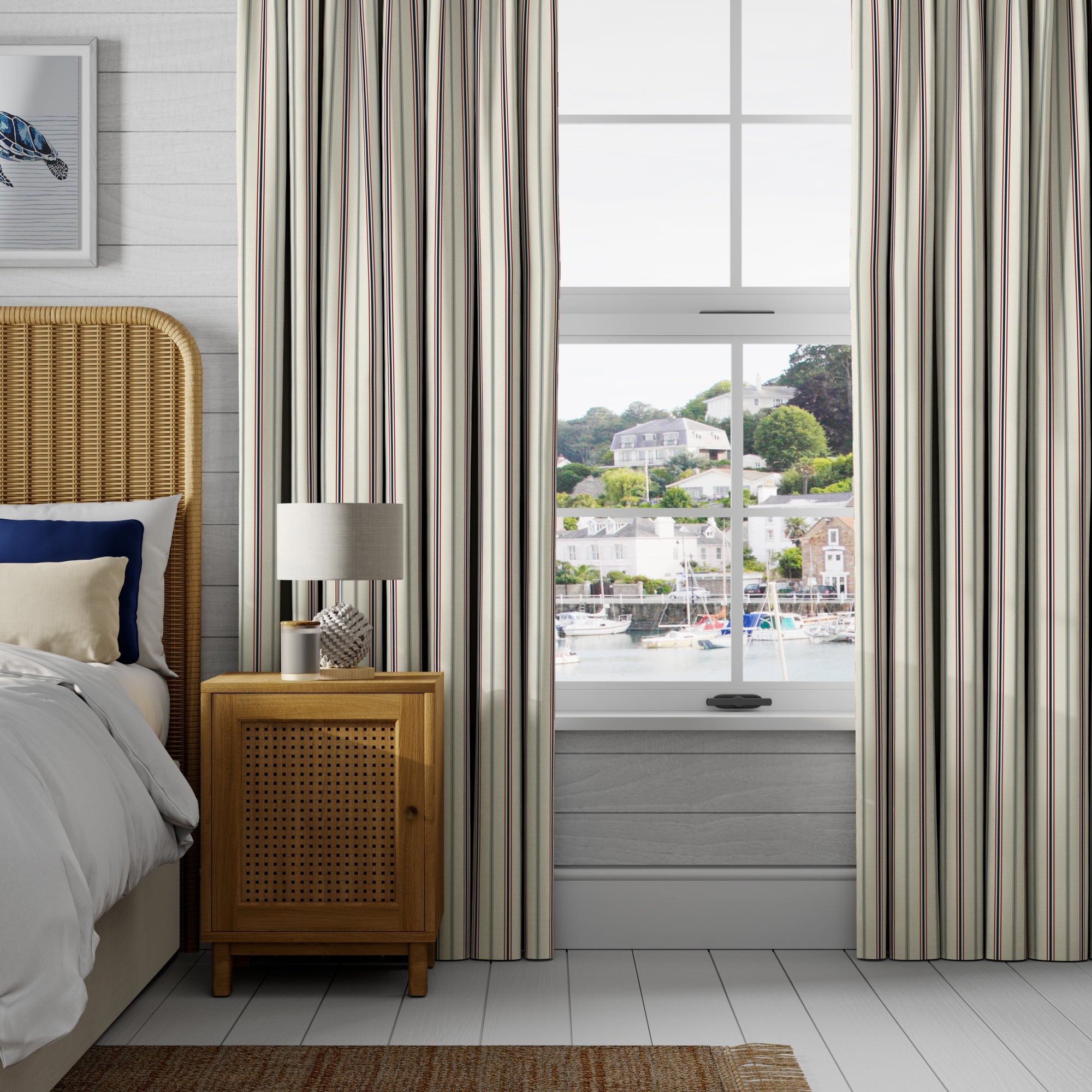 Coastal Salcombe Stripe Made to Measure Curtains Salcombe Stripe Multi