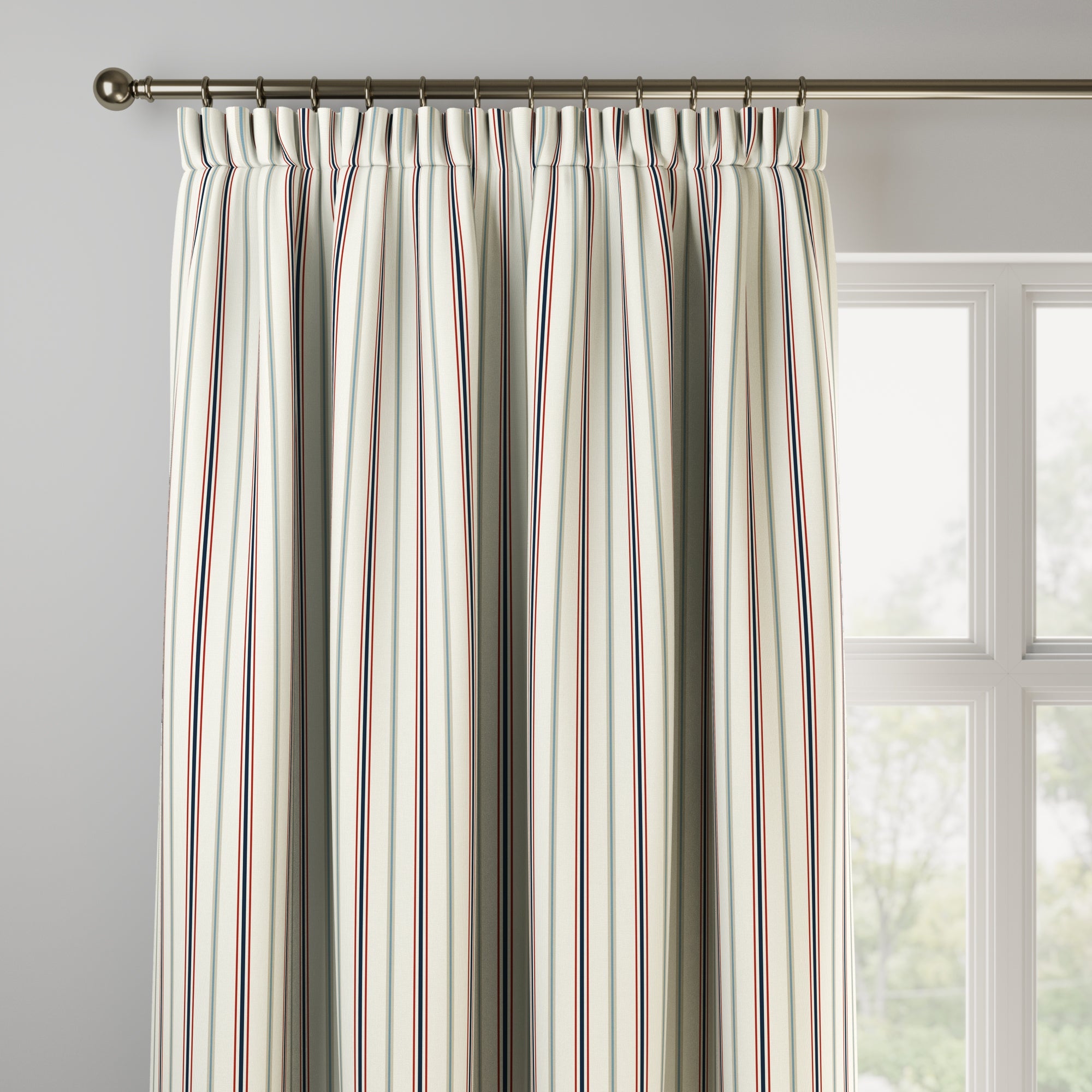 Coastal Salcombe Stripe Made to Measure Curtains Salcombe Stripe Multi