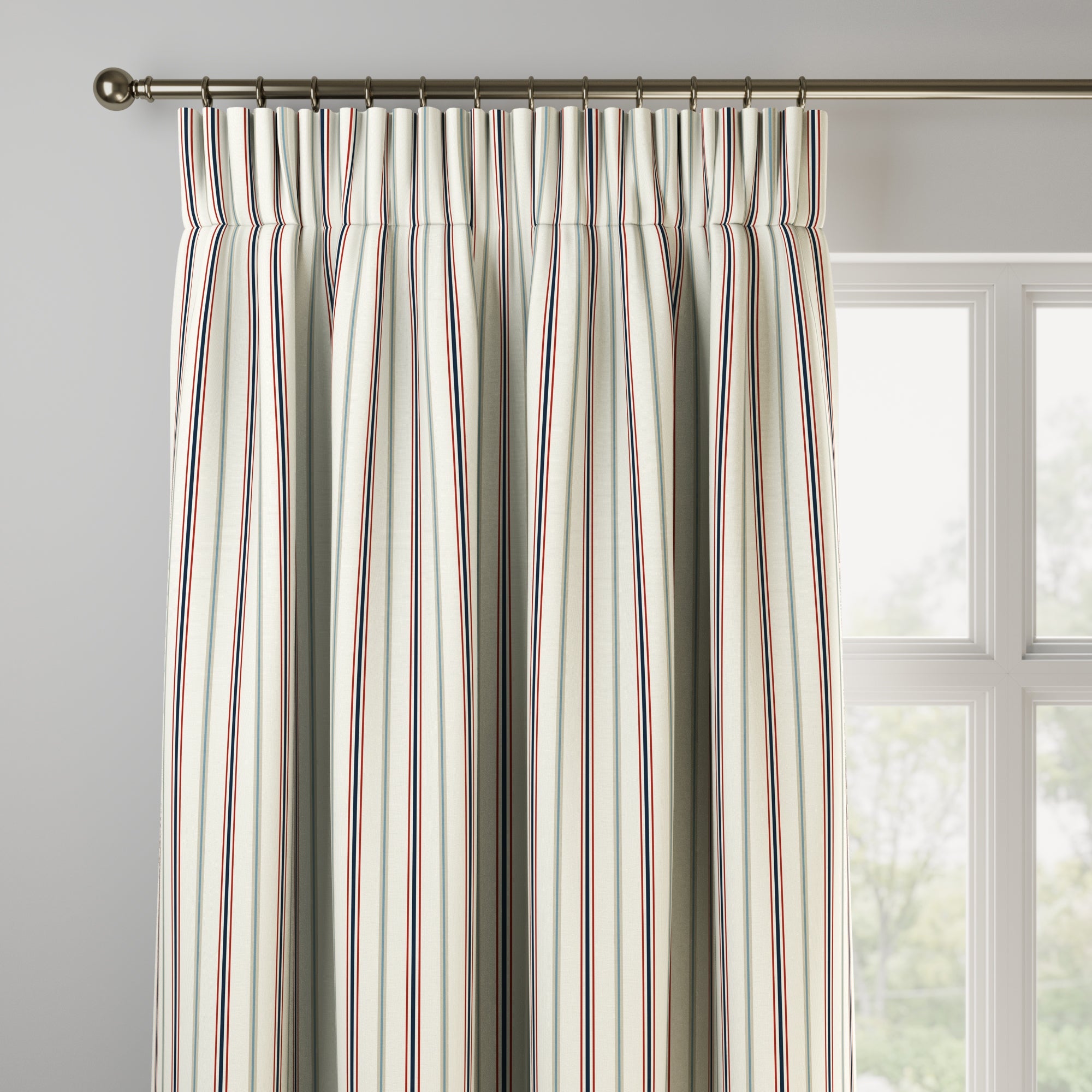 Coastal Salcombe Stripe Made to Measure Curtains Salcombe Stripe Multi