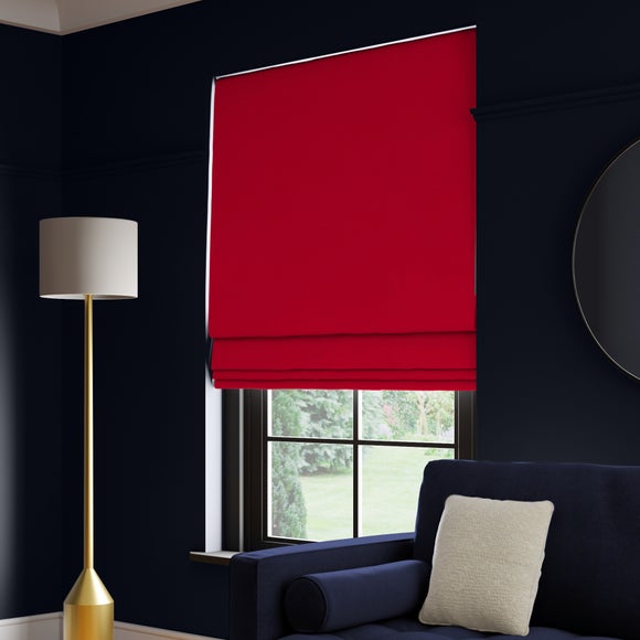 Panama Cotton Made to Measure Roman Blind Panama Rosso