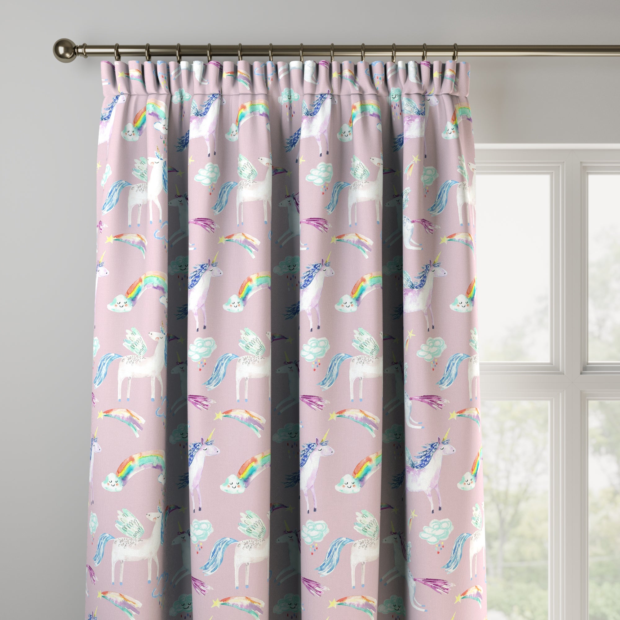 Little Adventurers Unicorn Made to Measure Curtains Unicorn Pink