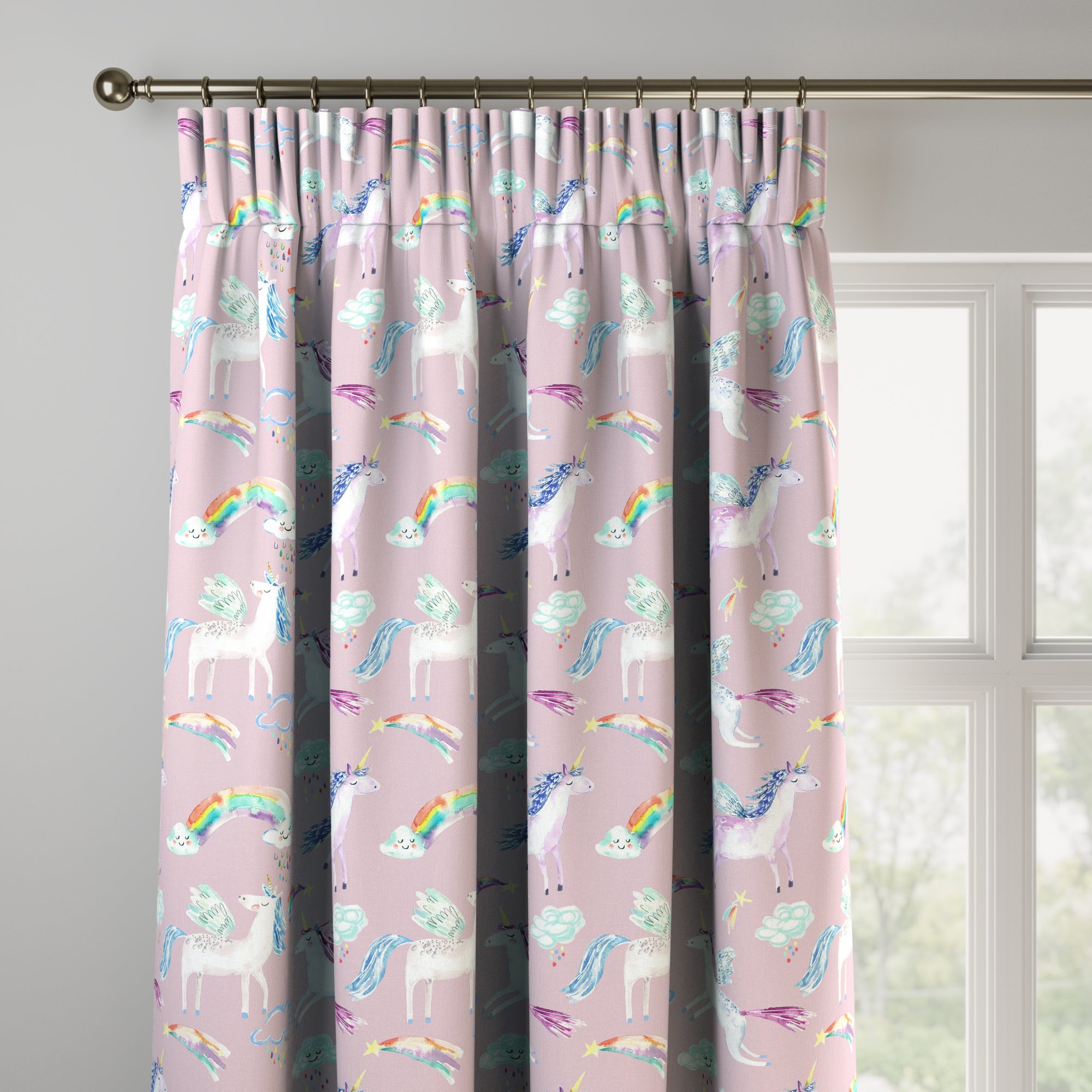 Little Adventurers Unicorn Made to Measure Curtains Unicorn Pink