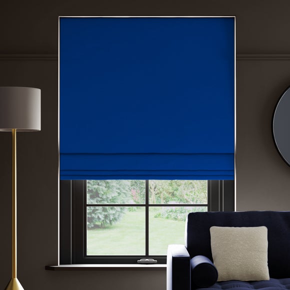 Panama Cotton Made to Measure Roman Blind Panama Midnight