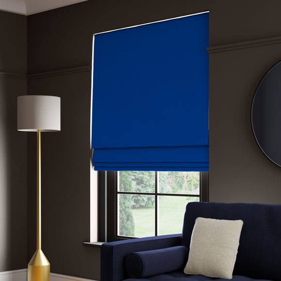 Panama Cotton Made to Measure Roman Blind Panama Midnight