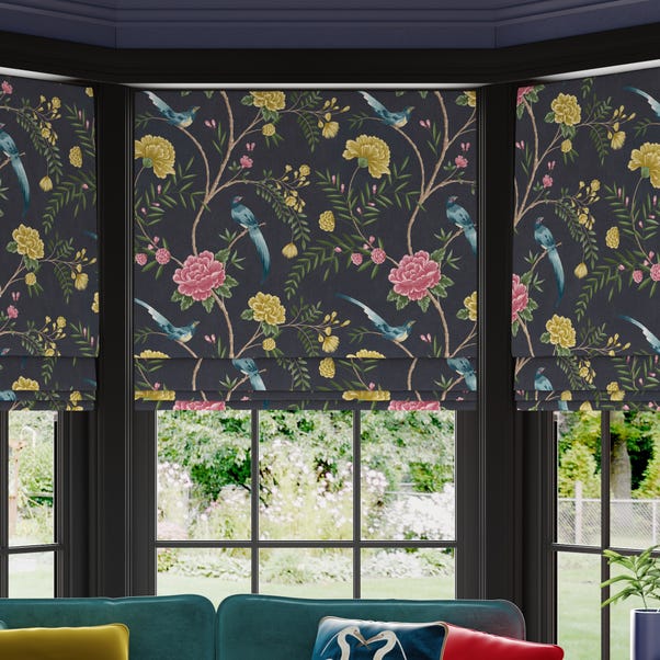 Maximalist Wagtail Made to Measure Roman Blind Wagtail Slate
