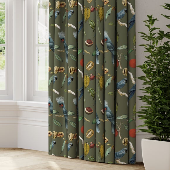 Maximalist Cockatoo Made to Measure Curtains Cockatoo Olive