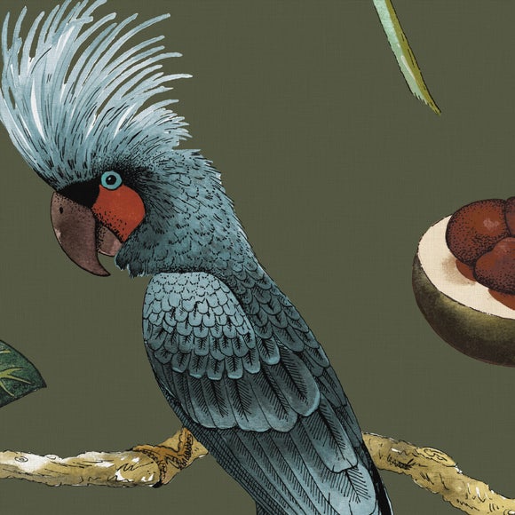 Maximalist Cockatoo Made to Measure Curtains Cockatoo Olive