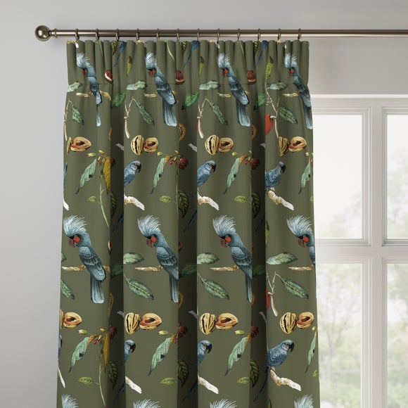 Maximalist Cockatoo Made to Measure Curtains Cockatoo Olive