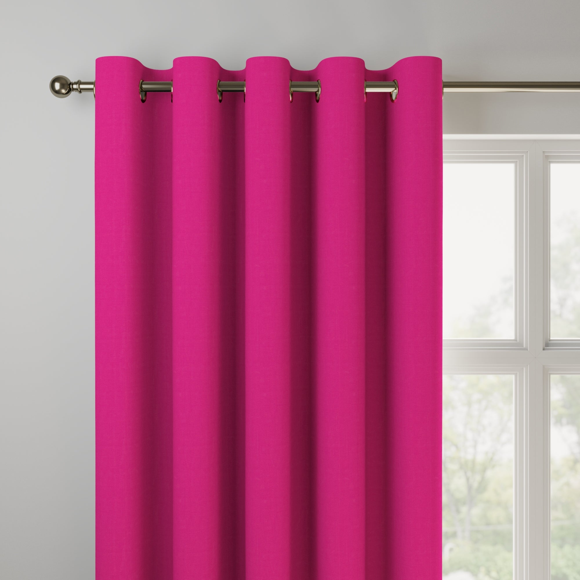 Panama Cotton Made to Measure Curtains Panama Fuchsia