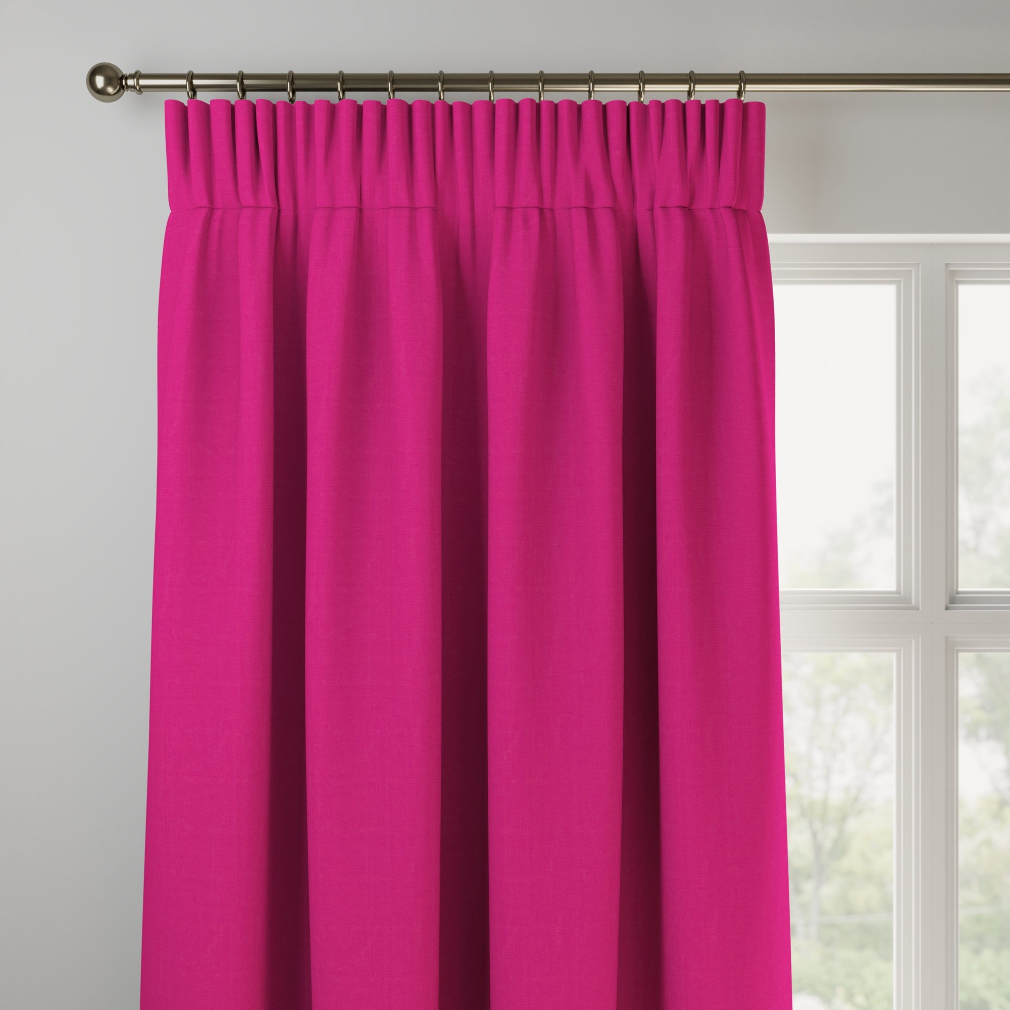 Panama Cotton Made to Measure Curtains Panama Fuchsia