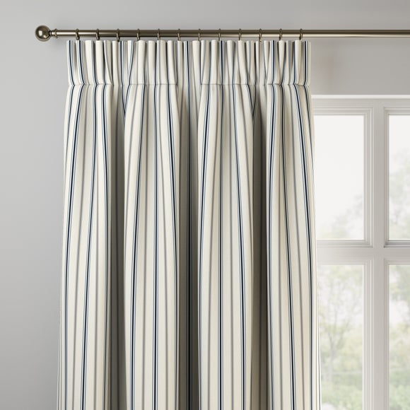 Coastal Salcombe Stripe Made to Measure Curtains Salcombe Stripe Navy