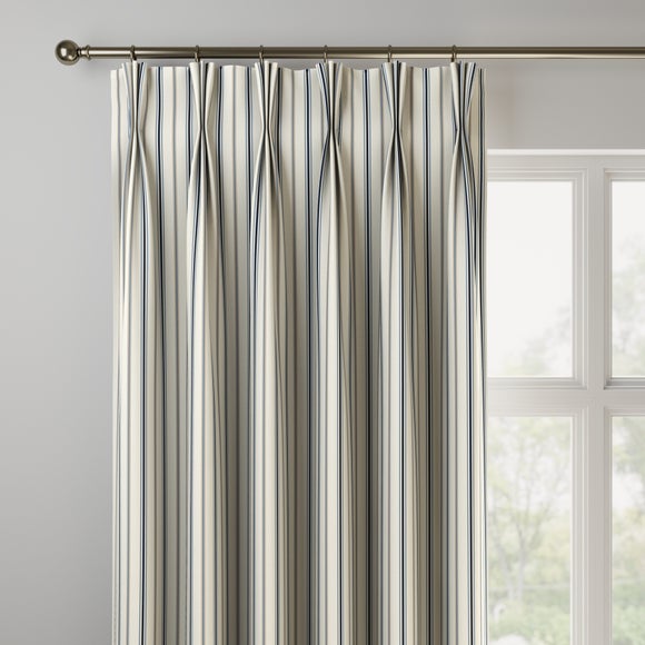 Coastal Salcombe Stripe Made to Measure Curtains Salcombe Stripe Navy