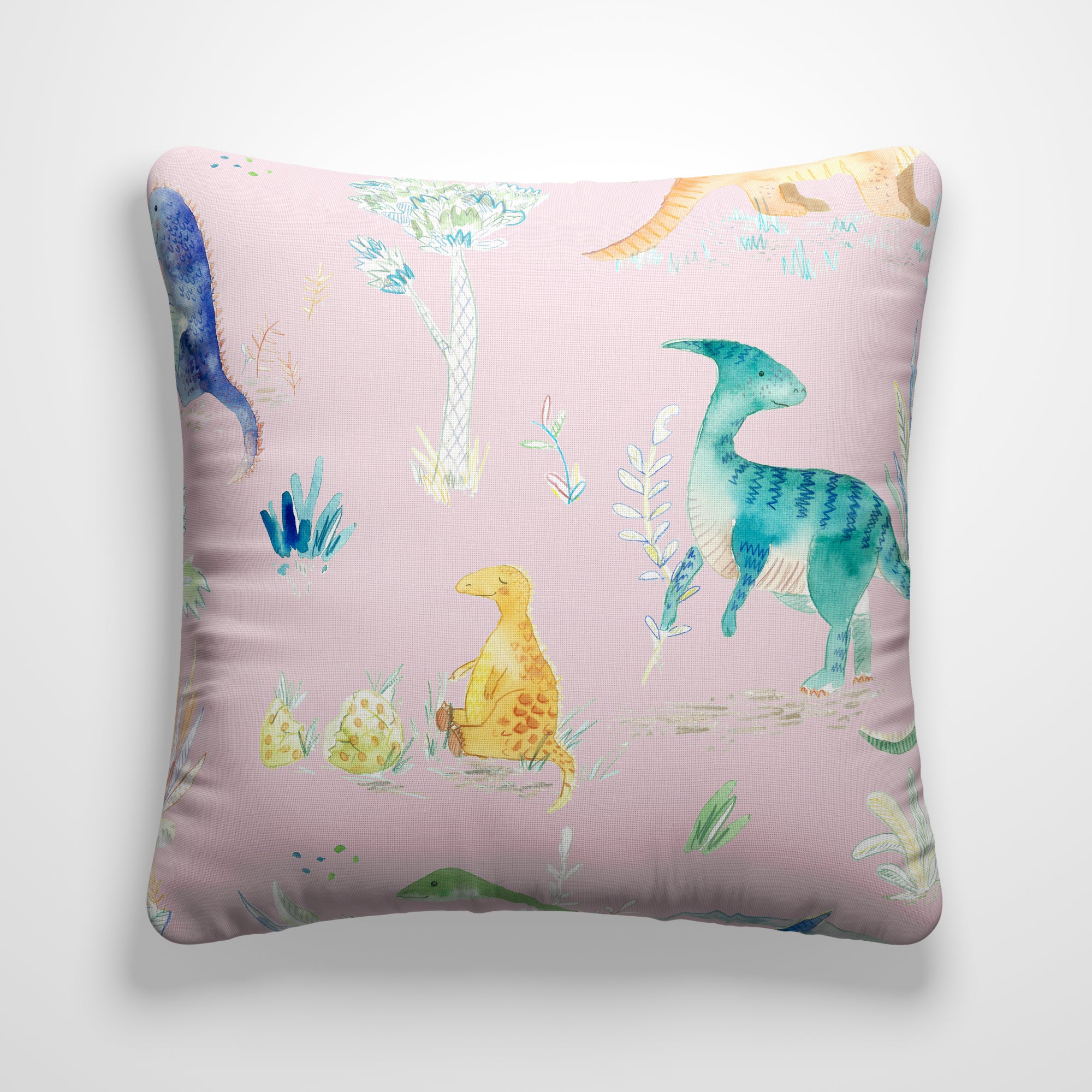 Little Adventurers Jurrassic Made to Order Cushion Cover Jurrassic Pink
