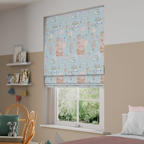 Little Adventurers Hot Air Balloon Made to Measure Roman Blind Hot Air Balloon Sky