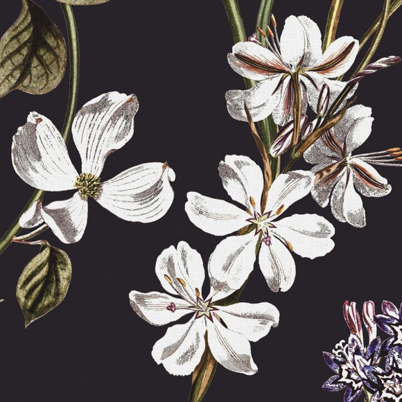 Maximalist Iris Made to Measure Curtains Iris Black